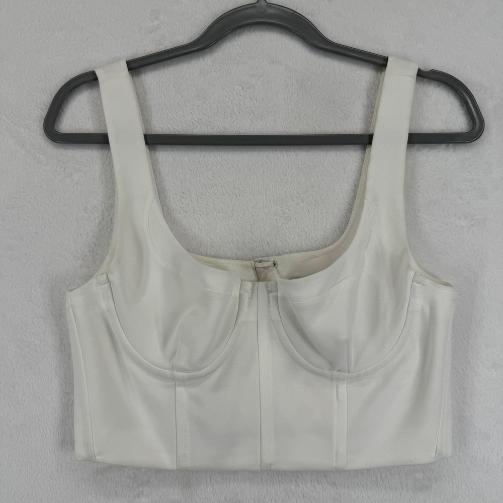 L'Academie Penn Corset Bustier Top‎ Square Neck Sleeveless Zipper Closure Size M